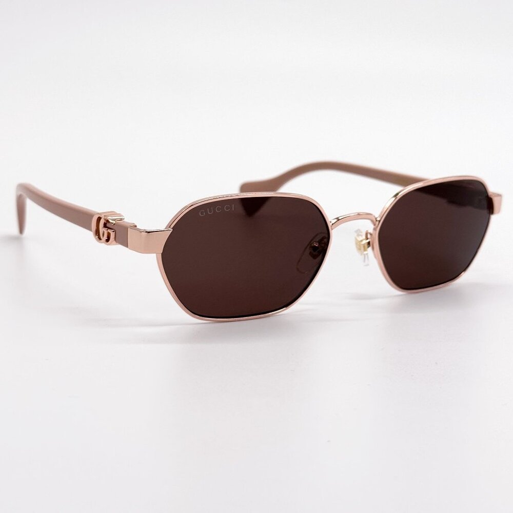 NEW GUCCI GG1593S 003 WOMEN BROWN SUNGLASSES GUCCI - Picture 6 of 12